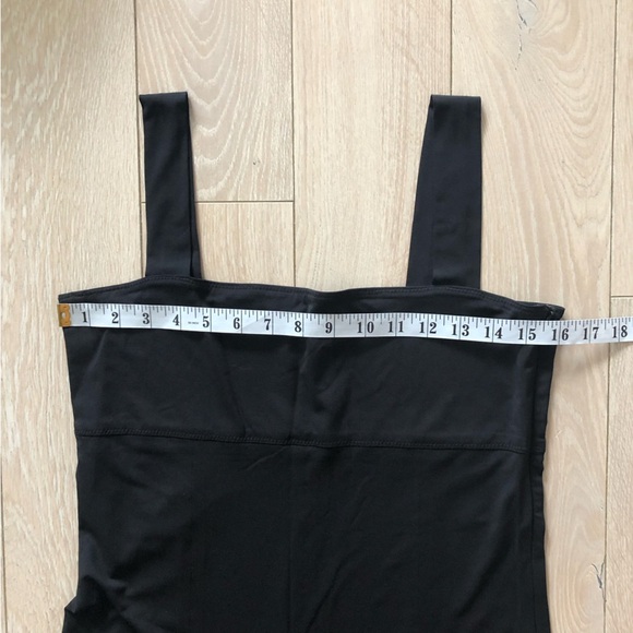 Vintage Calvin Klein Square Neck Black Midi Dress Size XS - Picture 3 of 9